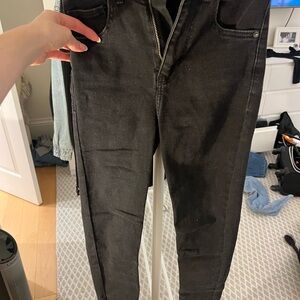 Bershka Super High Waist Skinny Black Jeans